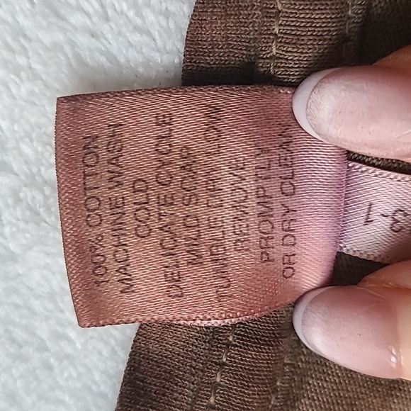 Peruvian Connection Brown Short Sleeve Tee Cotton Medium - Picture 3 of 6